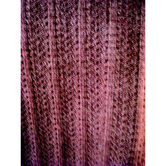 NWT New Womens XL 1X Ryllace Plus 100% Cashmere Sweater Dark Red Scalloped Soft - Picture 5 of 5